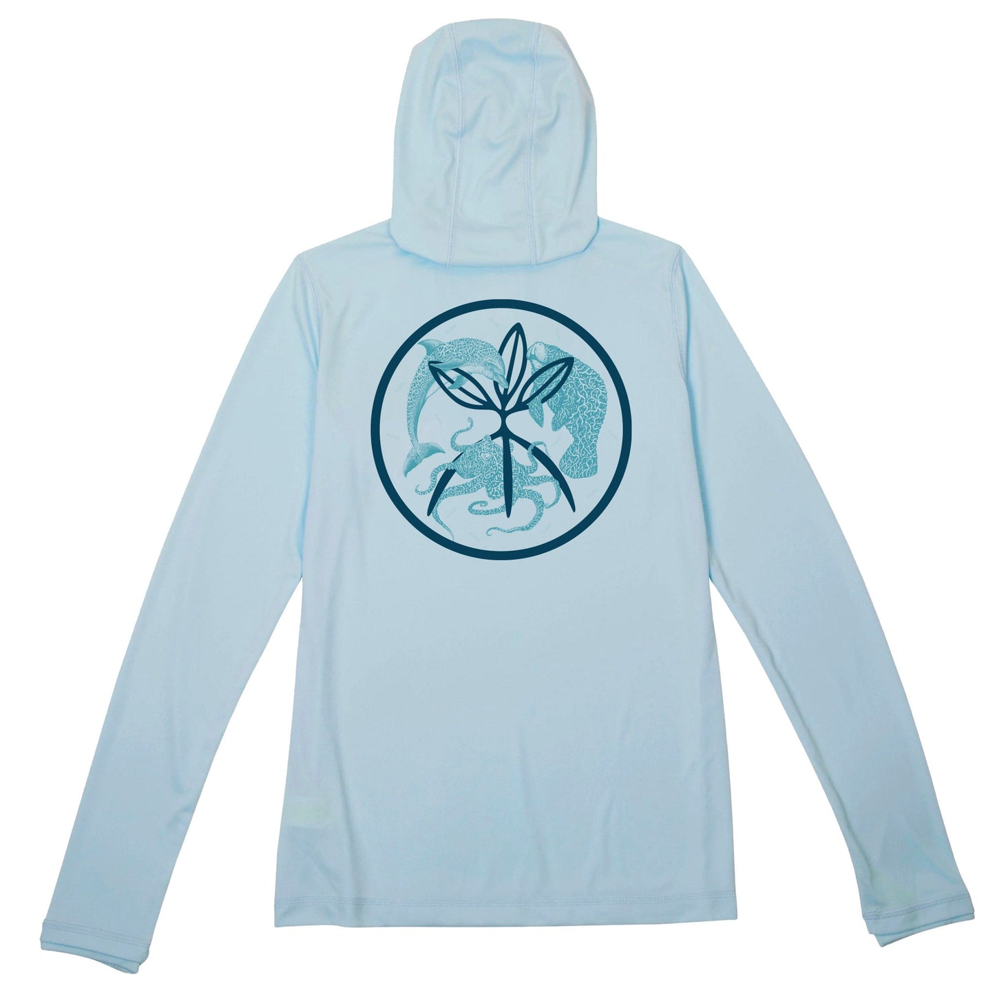 MANG Tri Leaf Fam MANG Eco Hoodie - Women's - XS-Arctic Blue