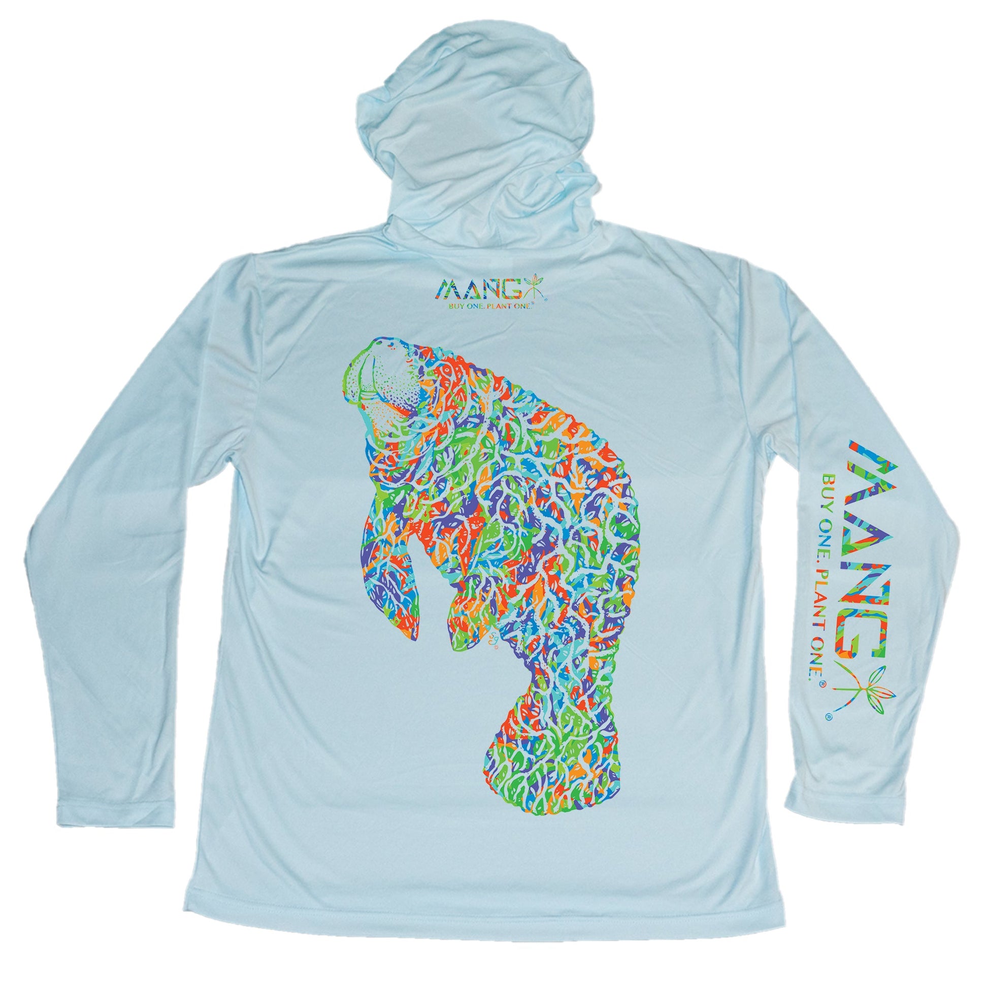 MANG Bimini Twist Mangatee Hoodie - XS-Arctic Blue