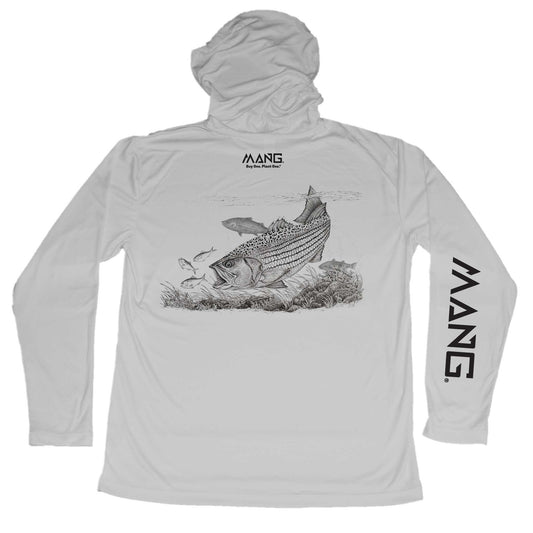 MANG Striped Bass MANG Hoodie - XS-Pearl Grey