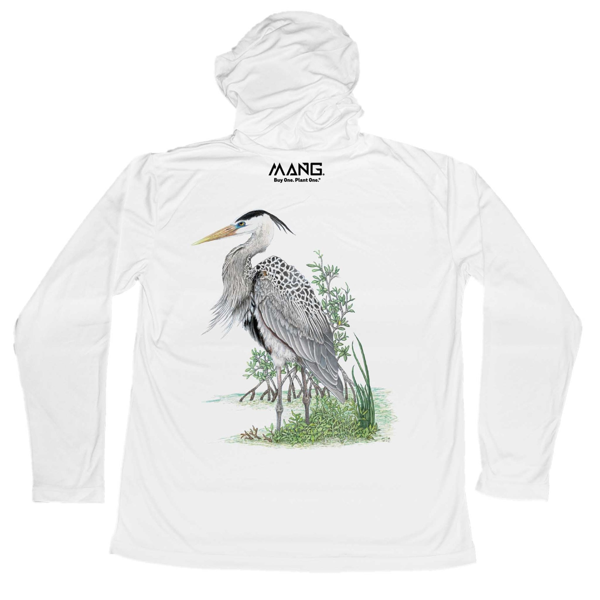 MANG Blue Heron MANG Hoodie - XS-White