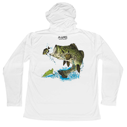 MANG Largemouth Bass MANG - Youth - Hoodie - YXS-White