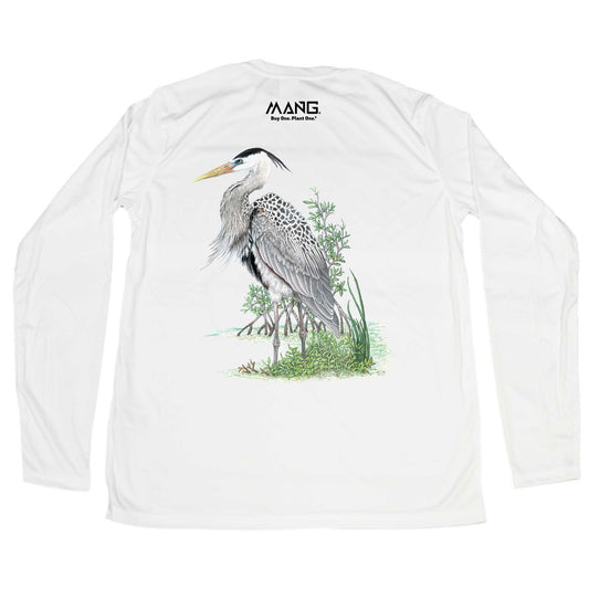 MANG Blue Heron MANG - LS - XS-White