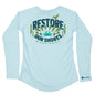 MANG Restore Our Shores - Women's - LS - XS-Arctic Blue