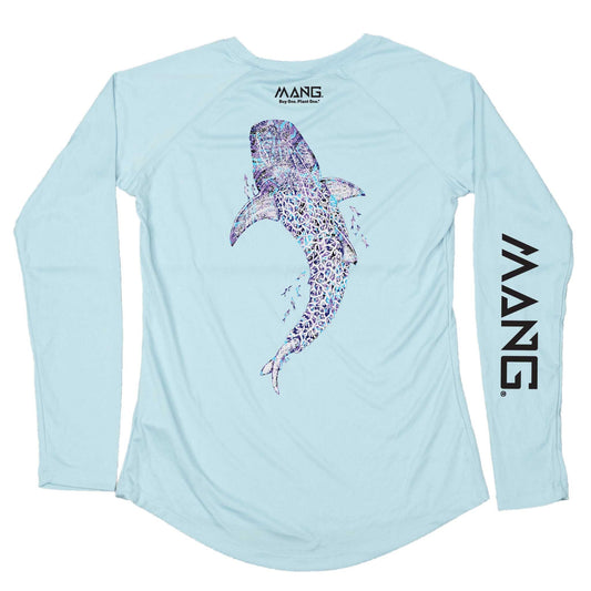 MANG Whale Shark MANG - Women's - LS - XS-Arctic Blue