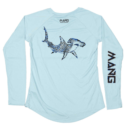 MANG Hammerhead Shark MANG - Women's - LS - XS-Arctic Blue