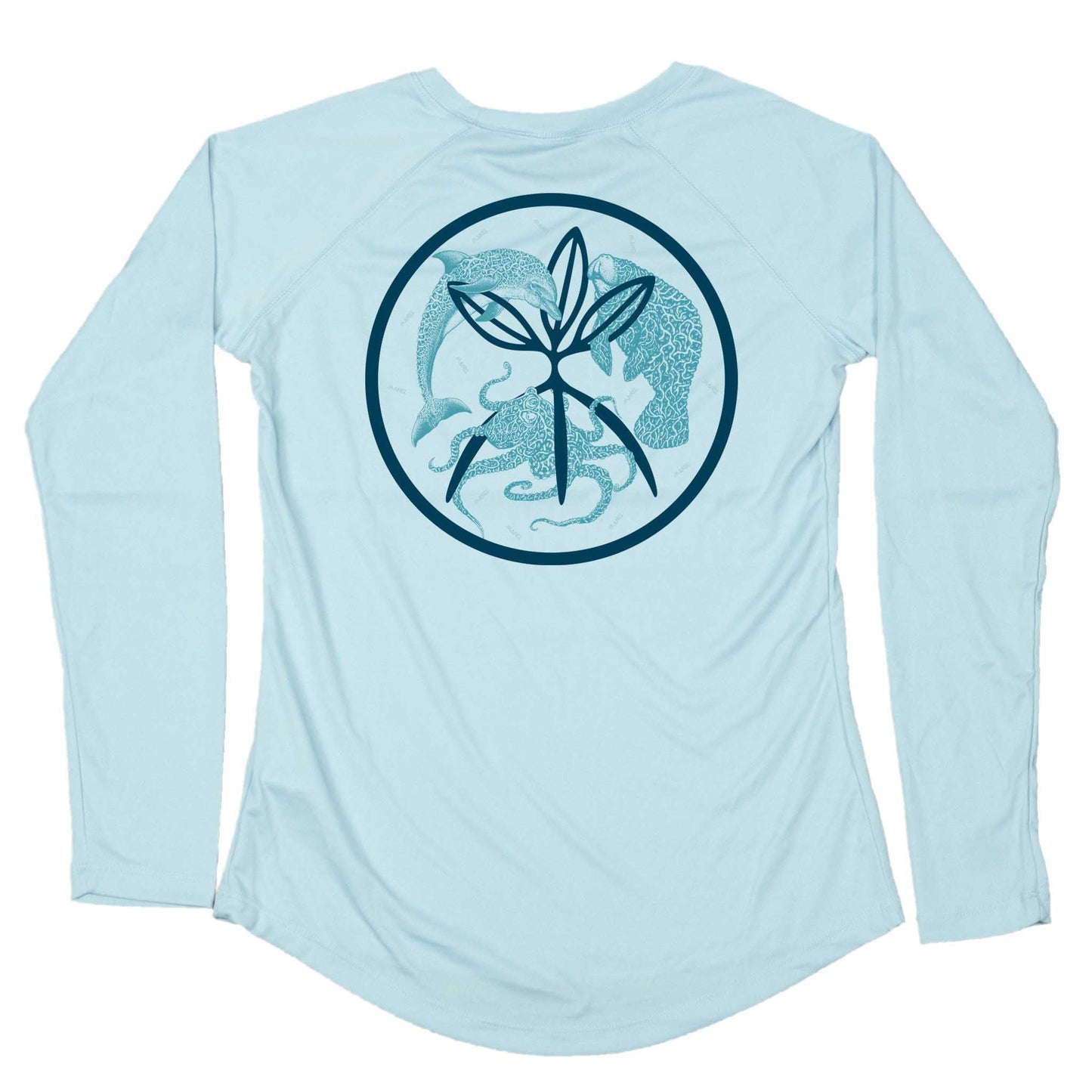 MANG Tri Leaf Fam MANG - Women's - LS - XS-Arctic Blue