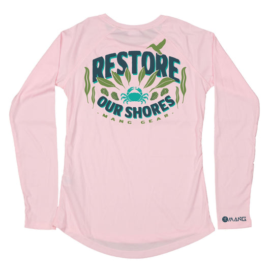 MANG Restore Our Shores - Women's - LS - XS-Pink