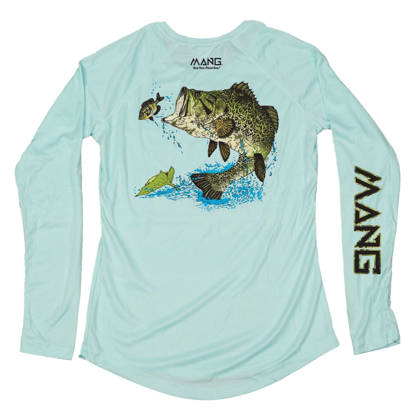 MANG Largemouth Bass MANG - Women's - LS - XS-Seagrass