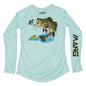 MANG Largemouth Bass MANG - Women's - LS - XS-Seagrass