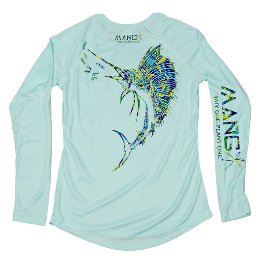 MANG Sailfish Blue Crush - Women's - LS - XS-Seagrass