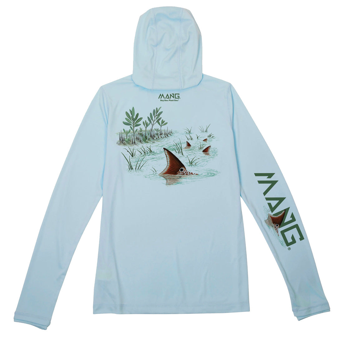 MANG Tailing Redfish Eco Hoodie - Women's - XS-Arctic Blue