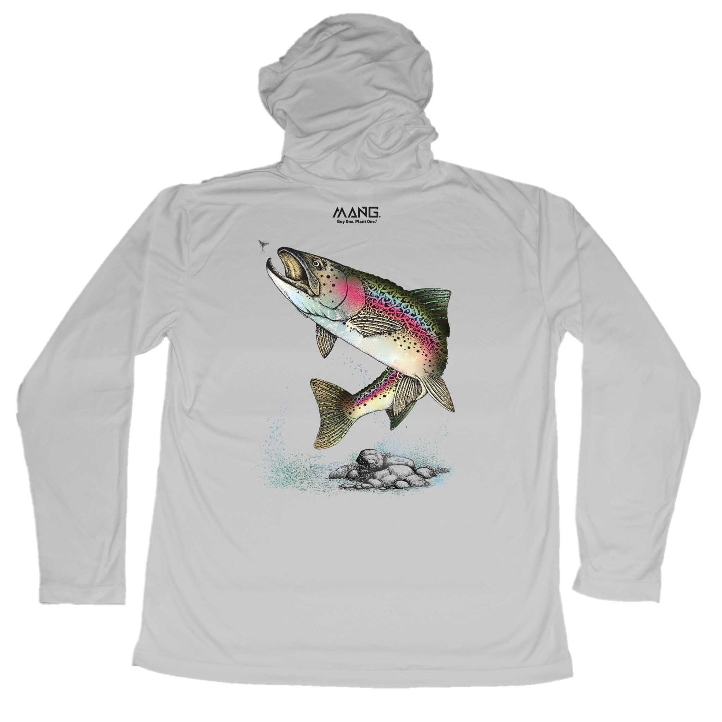 MANG Rainbow Trout MANG - Youth - Hoodie - YXS-Pearl Gray